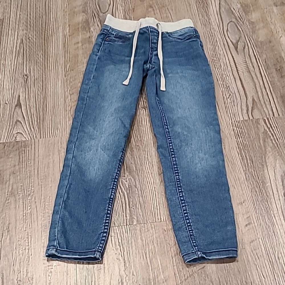 Justice Blue Jeans with Elastic Waistband and Drawstring